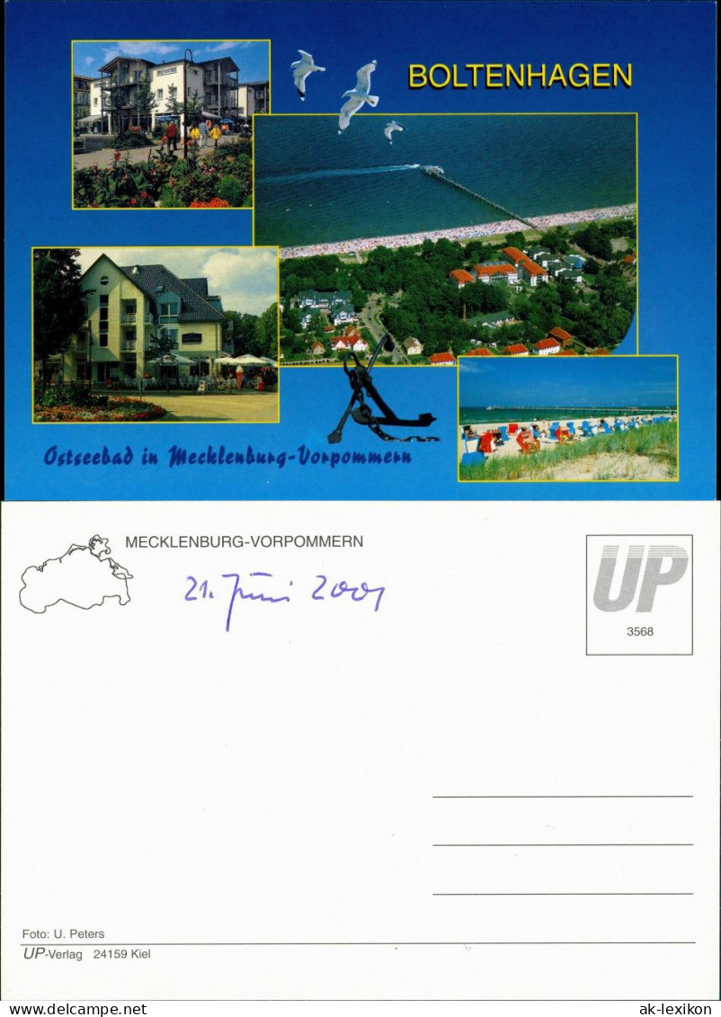 .Mecklenburg-Vorpommern Ostsee-Motive, 4-fach Mehrbildkarte Ua. Luftbild 2001 - Boltenhagen
