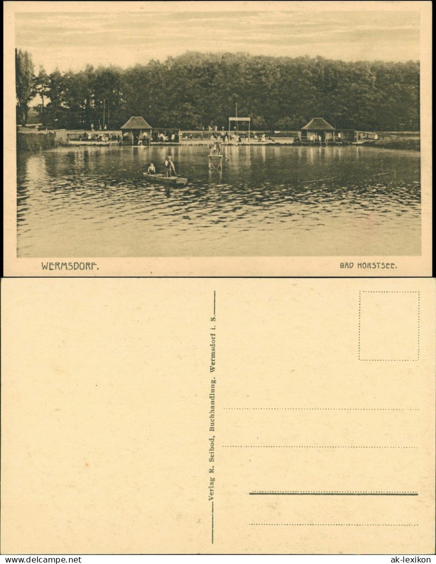 Ansichtskarte Wermsdorf Strandbad-Horstsee, Anlagen 1922 - Wermsdorf