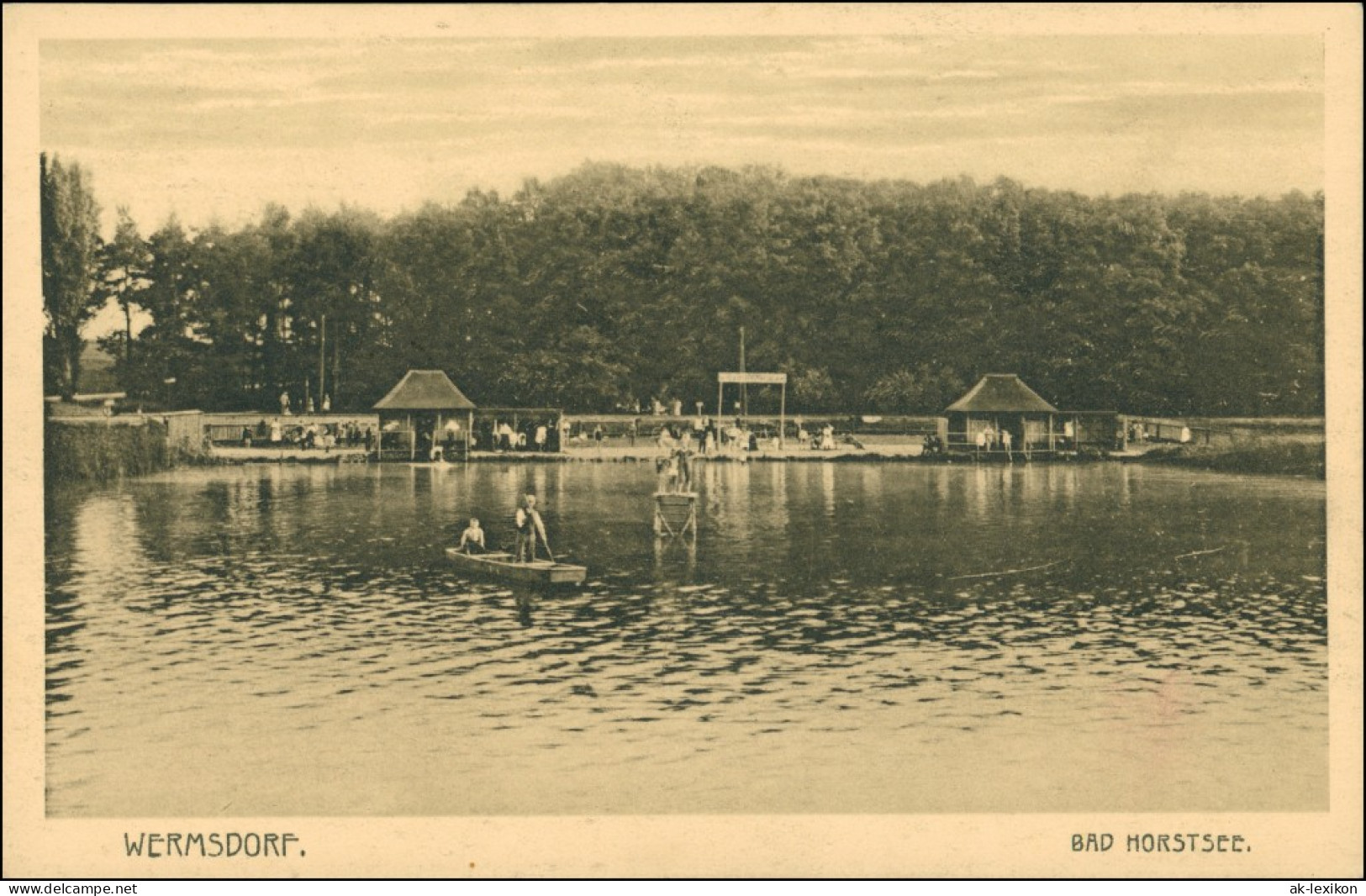 Ansichtskarte Wermsdorf Strandbad-Horstsee, Anlagen 1922 - Wermsdorf