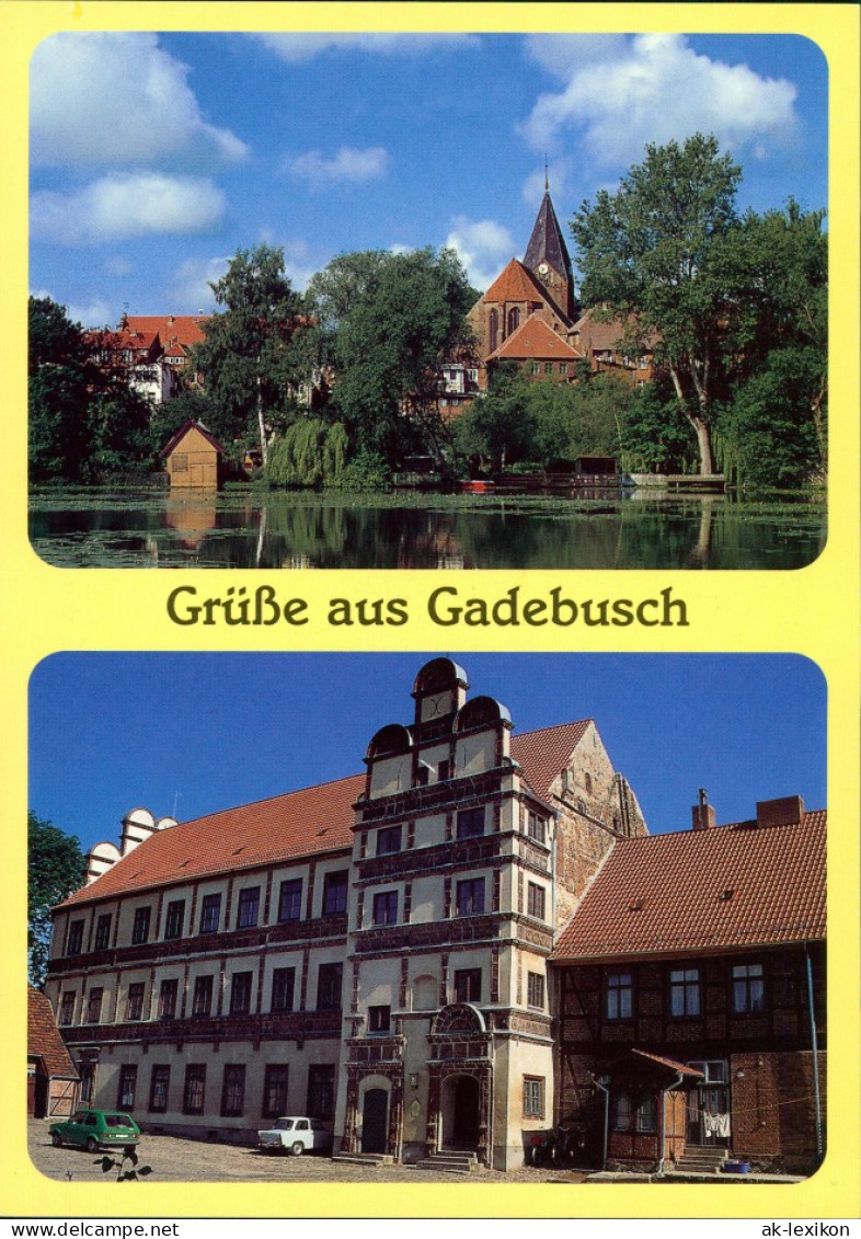 Ansichtskarte Gadebusch Stadtkirche Mit Teich, Backsteinrathaus 2000 - Gadebusch