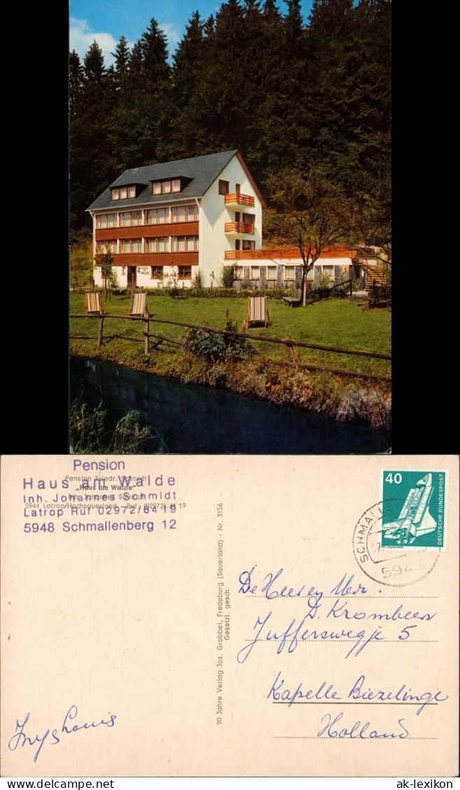 Latrop-Schmallenberg Pension HAUS AM WALDE,  Sauerland, St Schmallenberg 1972 - Lindau A. Bodensee