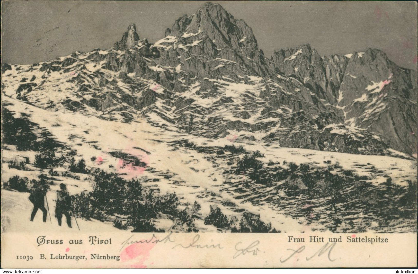 Ansichtskarte Innsbruck Frau Hitt Und Sattelspitze Tirol - Wanderer 1904 - Innsbruck
