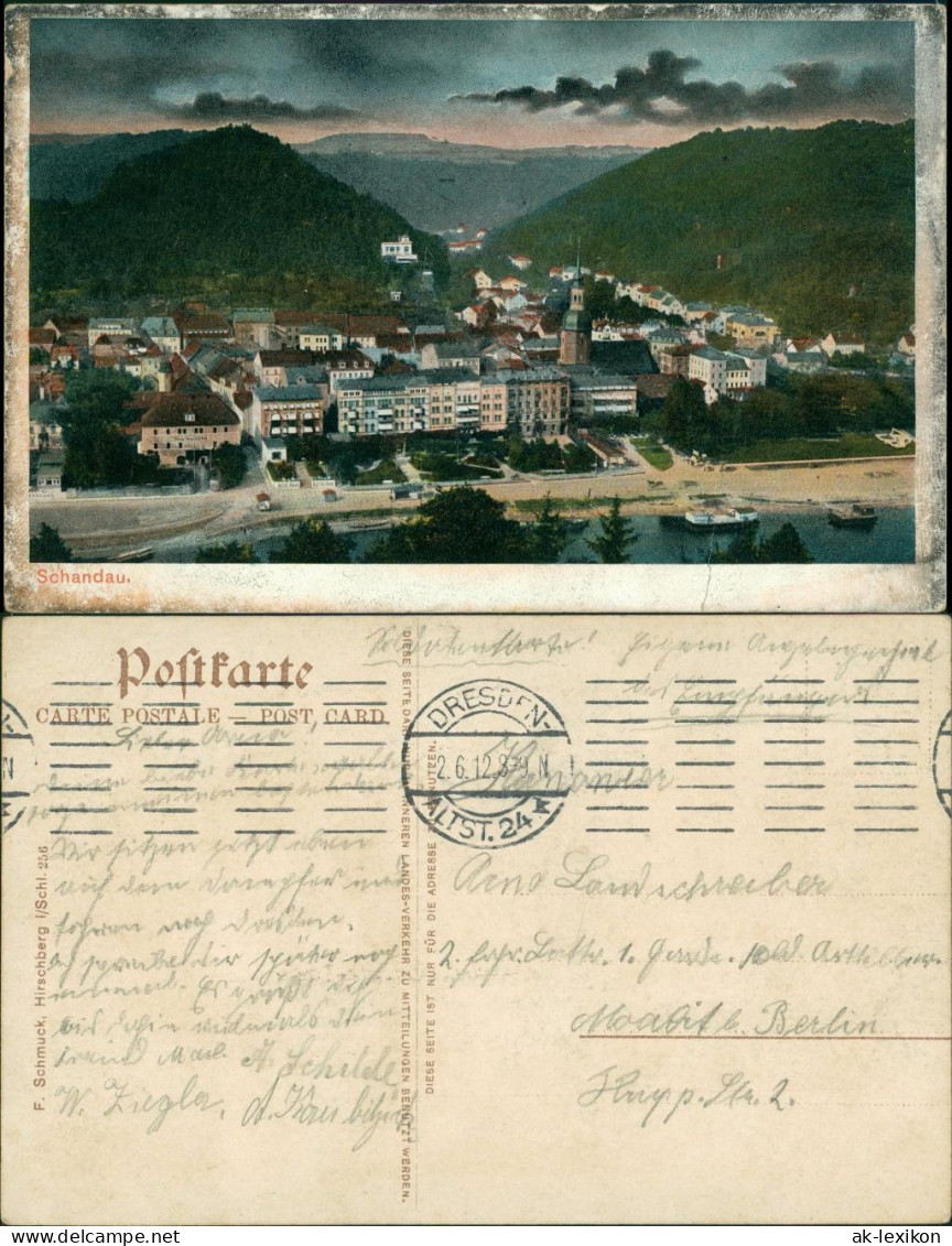 Ansichtskarte Bad Schandau Stadt - Umland Stimmungsbild 1912 - Bad Schandau