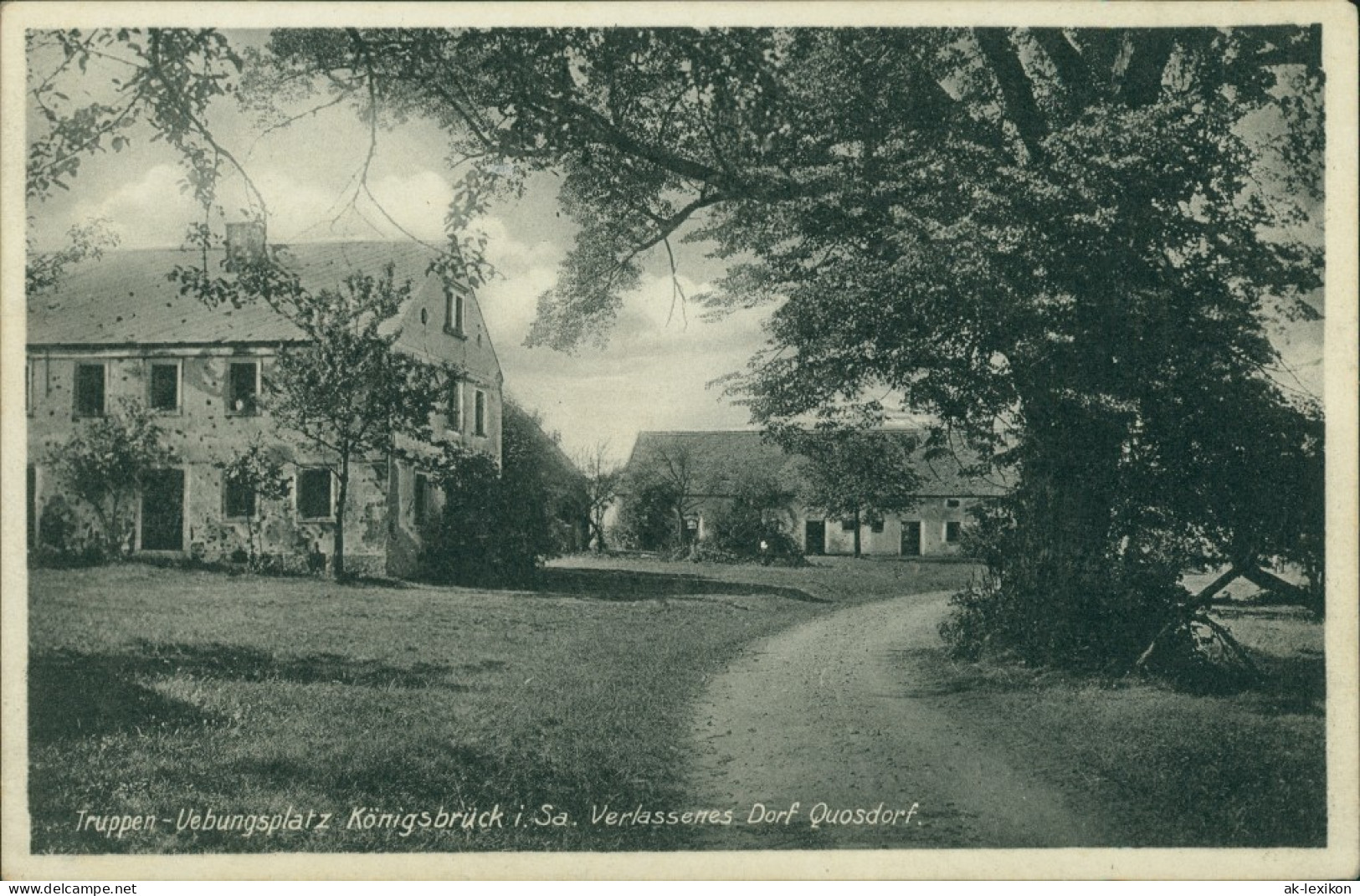 Quosdorf Königsbrück Kinspork Truppenübungsplatz - Verlassenes Dorf  1943 - Koenigsbrueck