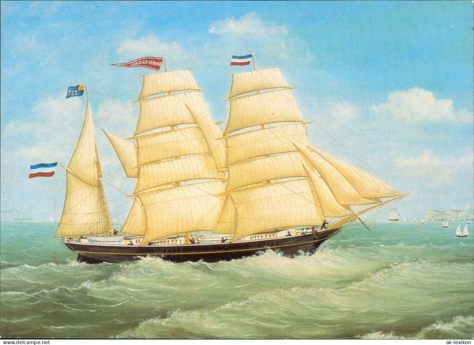 Ansichtskarte  Segelschiff: Bark Doris Gerdes 1988 - Voiliers
