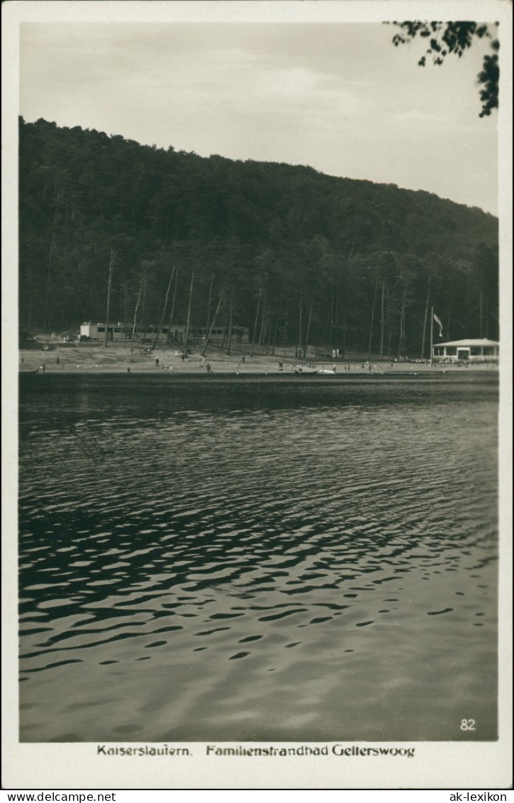 Ansichtskarte Kaiserslautern Familienstrandbad Gellerswoog 1929 - Kaiserslautern