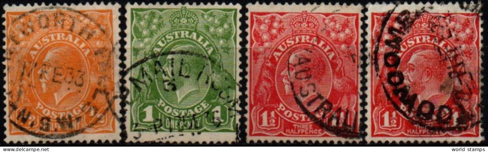 AUSTRALIE 1926-8 DENT 13.5x12.5 - Oblitérés