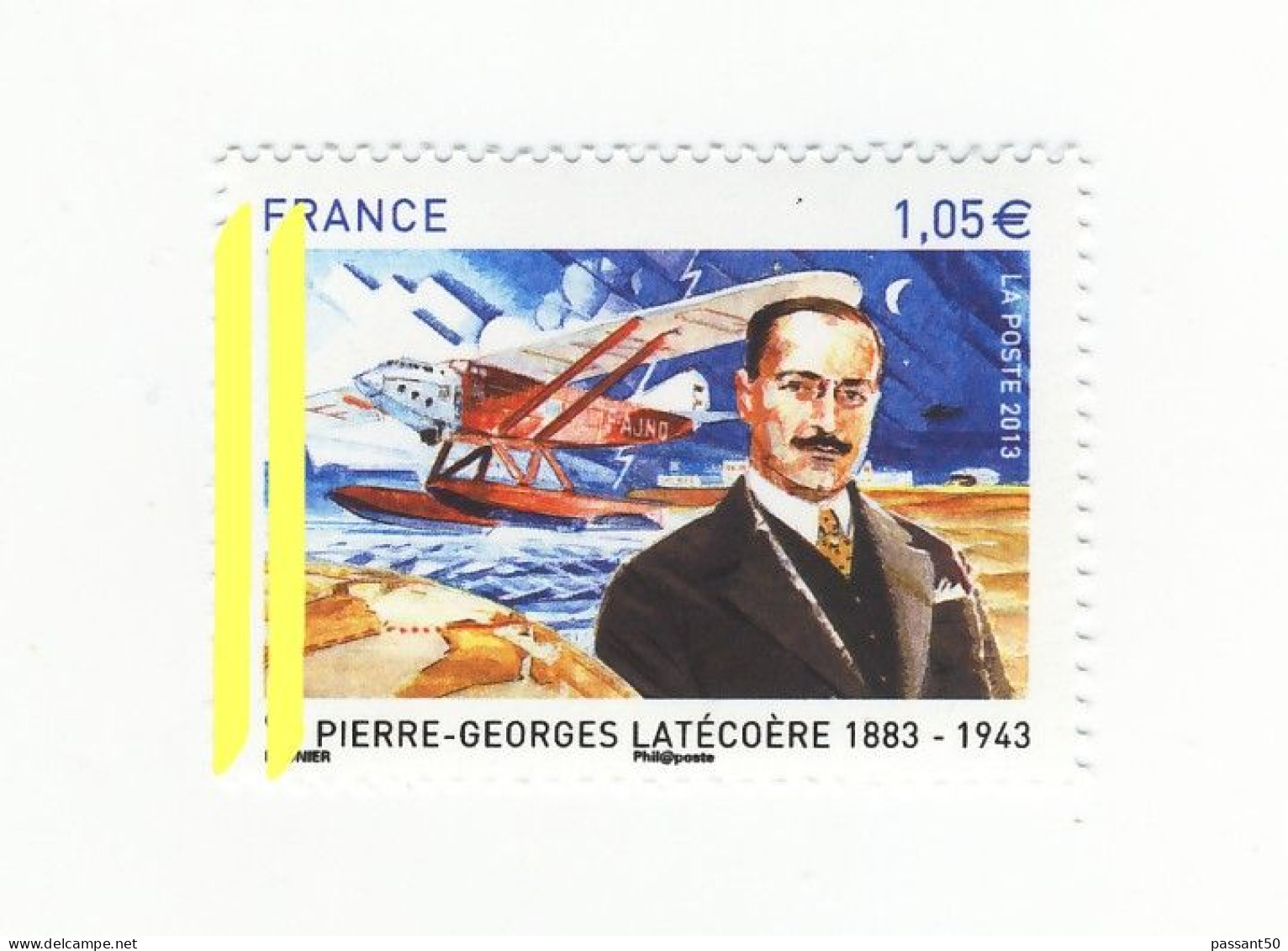 Latécoère YT 4794a Avec Deux Bandes Phosphorescentes à Gauch. Rare , Voir Le Scan. Cote YT : 30 €. - Neufs