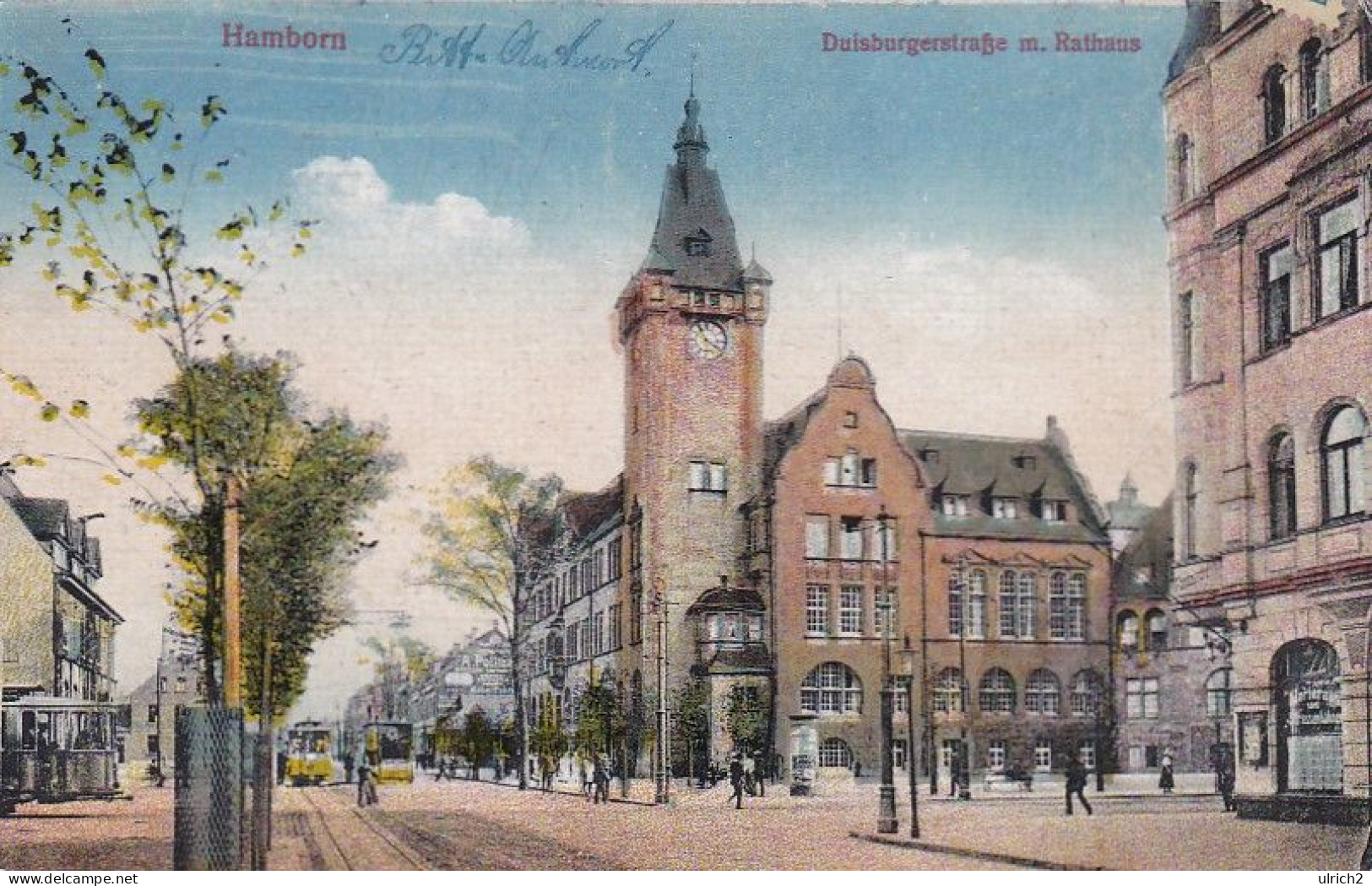 AK Hamborn - Duisburgerstraße Mit Rathaus - 1920 (68882) - Duisburg