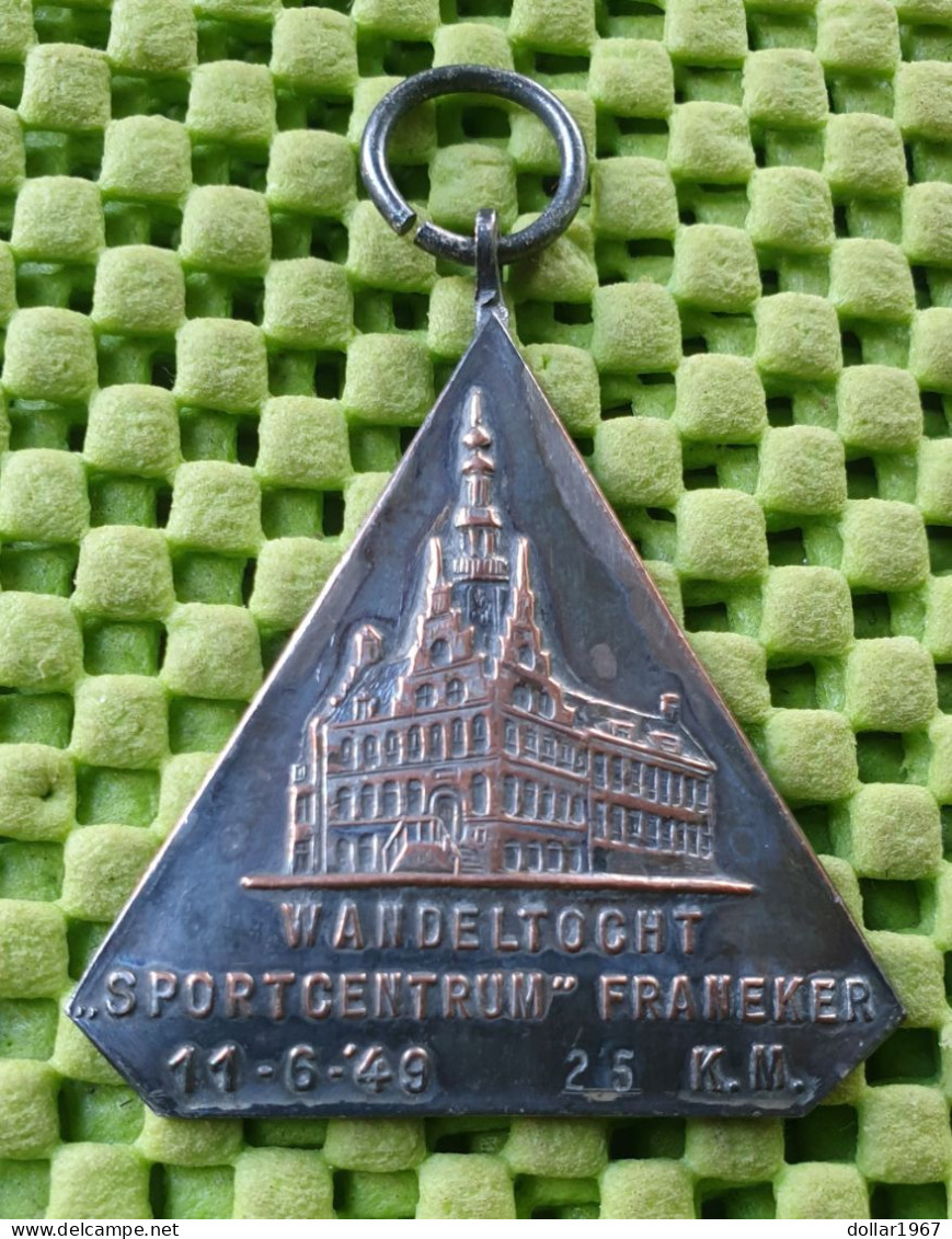 Medaile :  Wandeltocht Sportcentrum Franeker 11-6-1949,25km  -  Original Foto  !!  Medallion  Dutch - Sonstige & Ohne Zuordnung