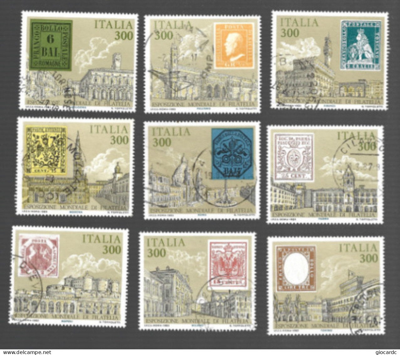 ITALIA - SA 1737.1745 - 1985  ITALIA 85, ANTICHI STATI ITALIANI (COMPLET SET OF 9) - USATO -  RIF.30842.......30850 - 1981-90: Usati