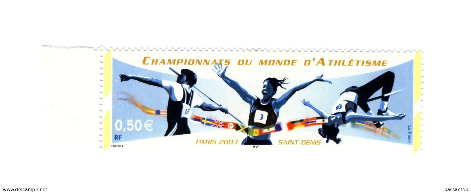 Championnats Du Monde D'athlétisme YT 3587a Avec Phospho à Cheval. Rare, Voir Le Scan. Cote YT : 15 €. - Ungebraucht