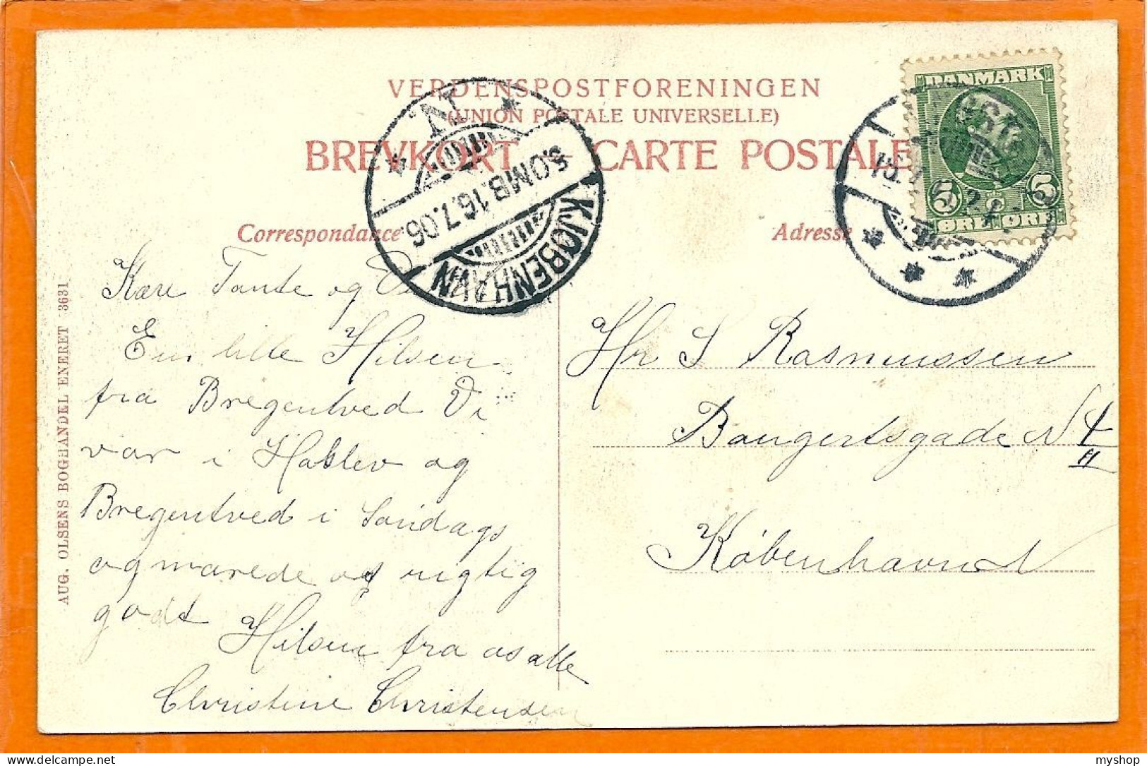 DK125_*   BREGENTVED Ved HASLEV * SENT 1906 - Danemark