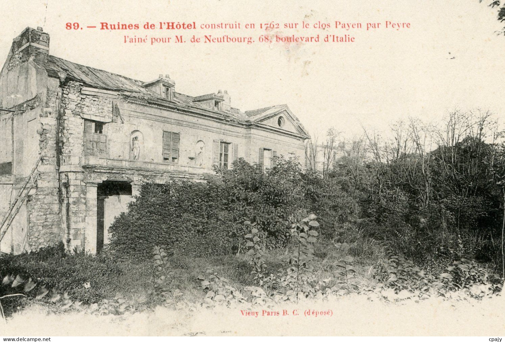 0304 - Ruines De L'hotel De Le Prêtre De Neufbourg Av Blanqui - Arrondissement: 13