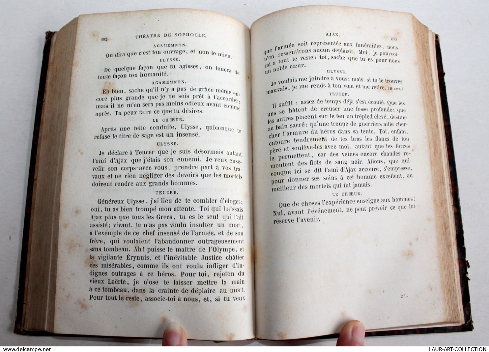 THEATRE DE SOPHOCLE, TRADUCTION NOUVELLE + NOTES DE RACINE Par PESSONNEAUX 1877 / ANCIEN LIVRE XIXe SIECLE (2603.28) - Französische Autoren