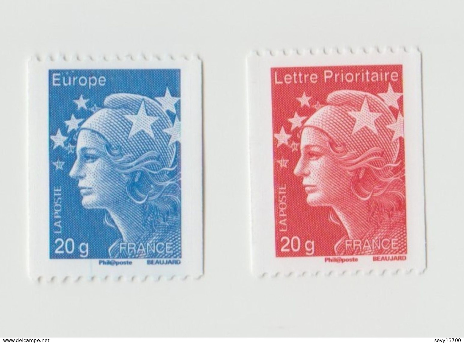 France Année 2009 - 2 Timbres Roulette Marianne De Beaujard Neuf Yvert Tellier 4573 Et 4572 - 2008-2013 Maríanne De Beaujard