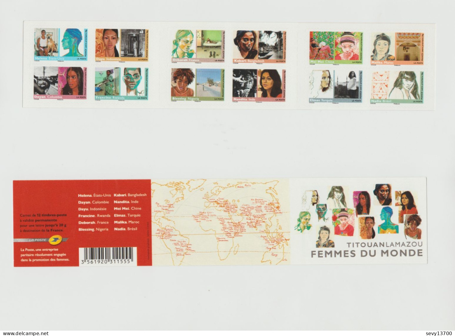 France 2009 Carnet Non Plié 12 Timbres Yvert Et Tellier N° BC274 Femme Du Monde - Sonstige & Ohne Zuordnung