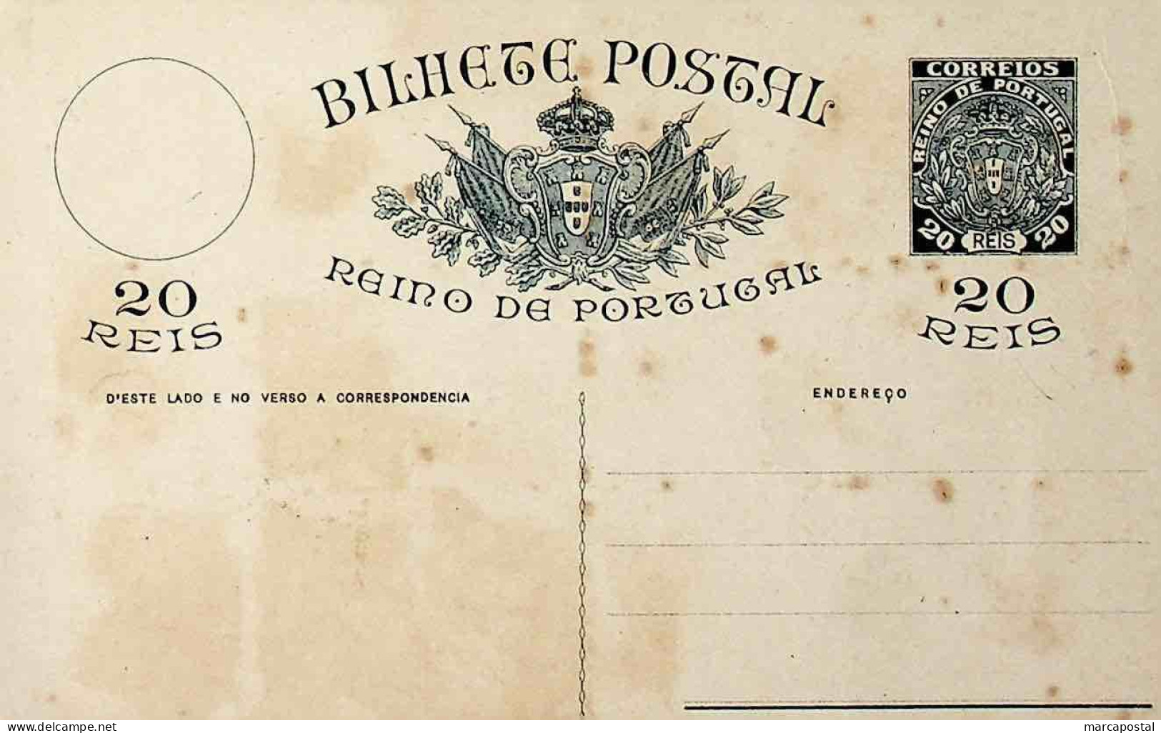 1919 Portugal Monarquia Do Norte Bilhete Postal Inteiro Não Emitido - Postal Stationery