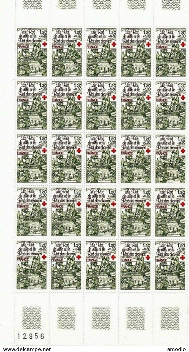 France YT 2025 Croix Rouge Le Rat Des Villes 25 TP (1/2 Feuille) N** - Full Sheets