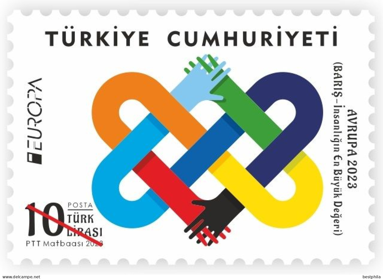 Europa Cept - 2023 - Turkey, Türkei - (The Highest Value Of Humanity, Peace) ** MNH - Ungebraucht