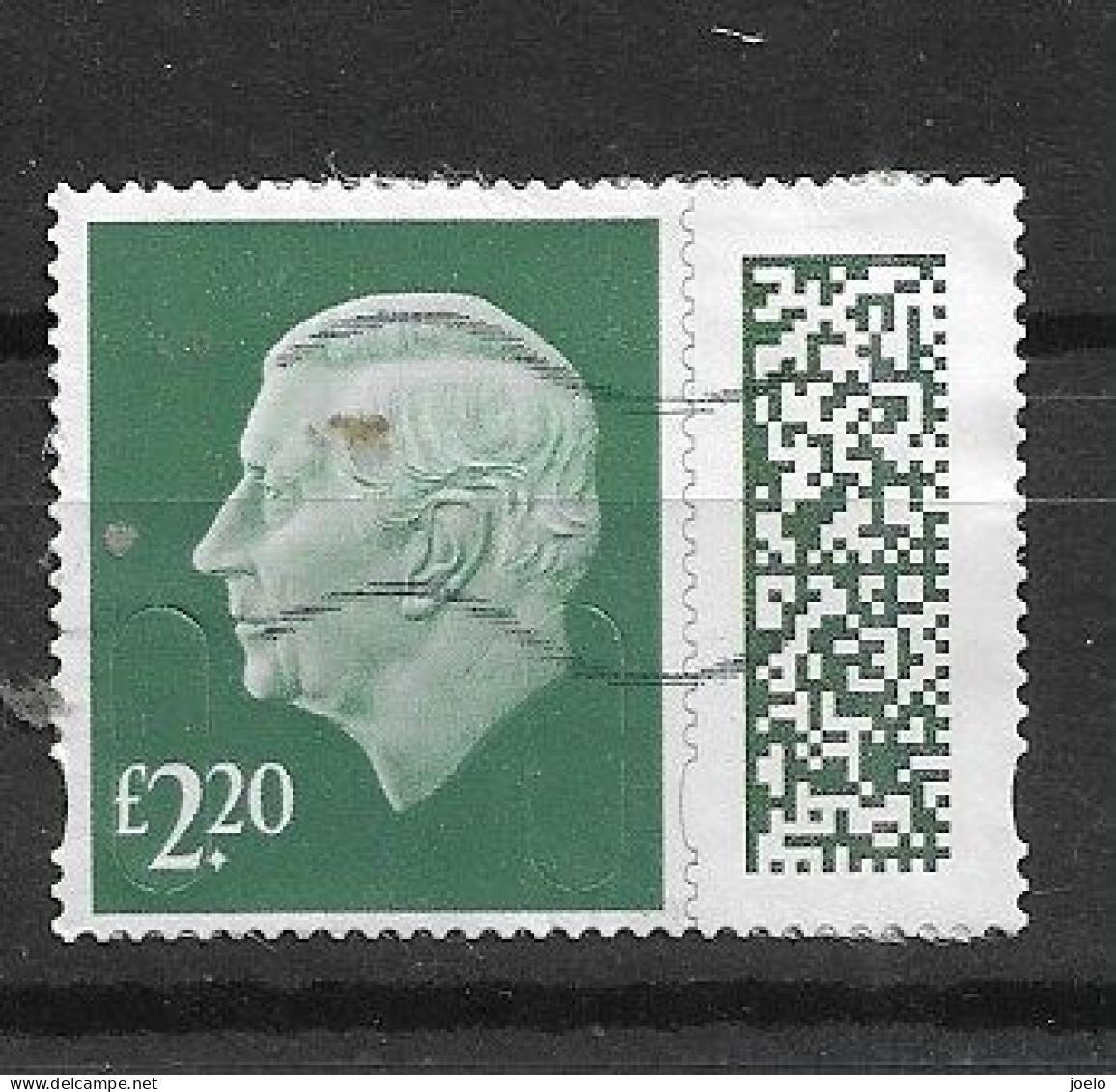 GB 2023 KC Lll MACHIN DEFINITIVE SECURITY BARCODE £2.20 - Used Stamps