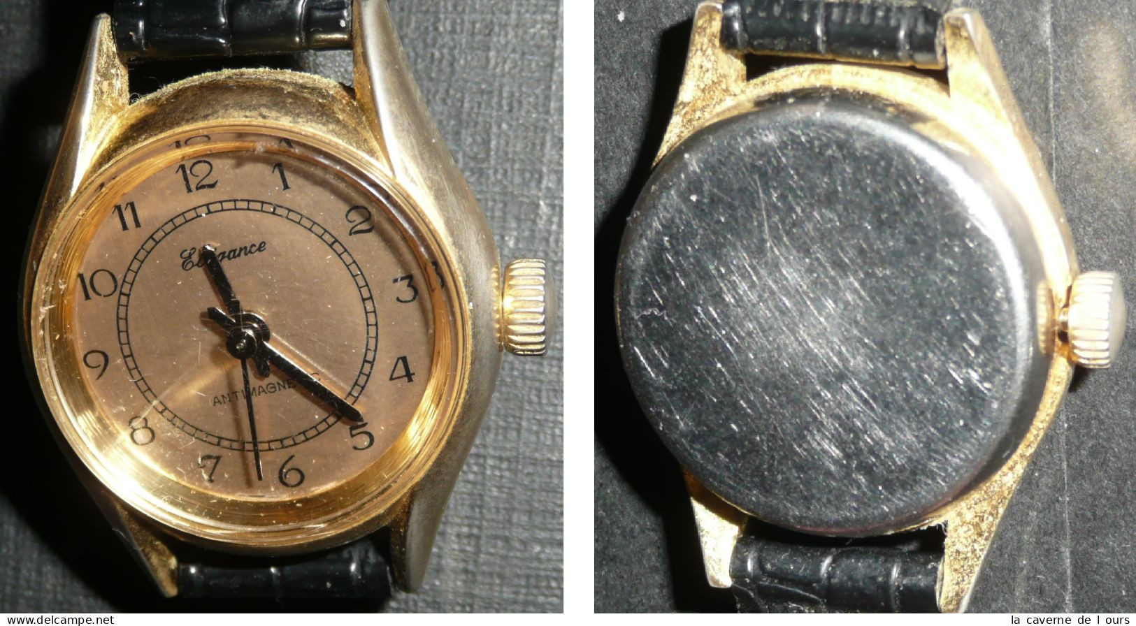 Rare Ancienne Montre Bracelet Mécanique, Elegance Antimagnetic - Watches: Old