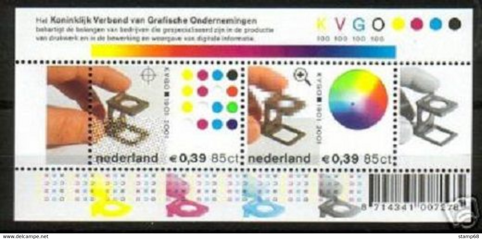 Nederland NVPH 2011 Vel 100 Jaar KVGO 2001 MNH Postfris - Unused Stamps