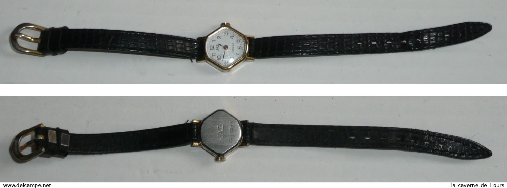 Rare Ancienne Montre Bracelet Mécanique Femme, JAZ Antichoc - Horloge: Antiek