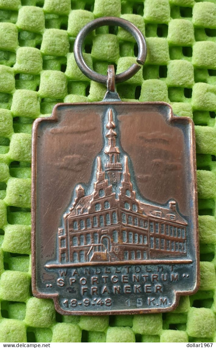 Medaile : Wandeltocht Sportcentrum Franeker 18-9-1948 - 15km   -  Original Foto  !!  Medallion  Dutch - Other & Unclassified