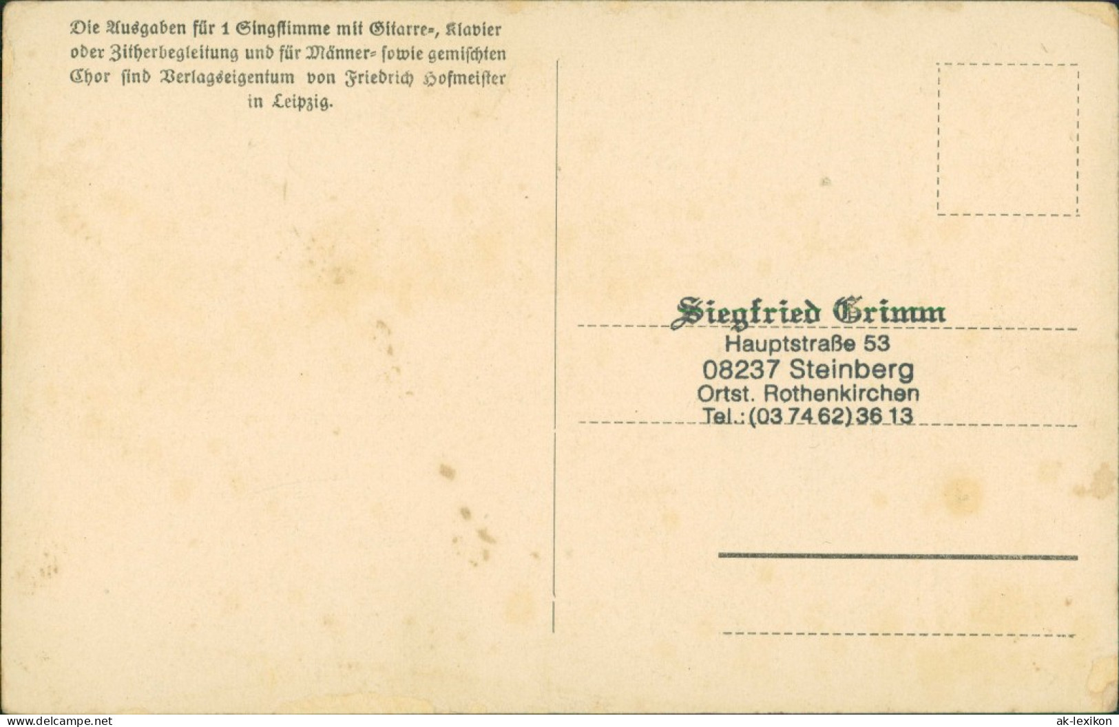 Liedkarte: Feieromd 1908 Erzgebirge, Anton Günther Gottesgab:36 SW-Version - Musique