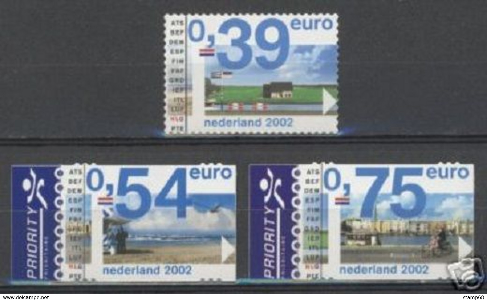 Nederland NVPH 2062-64 Europostzegels 2002 Gestanst MNH Postfris - Nuovi