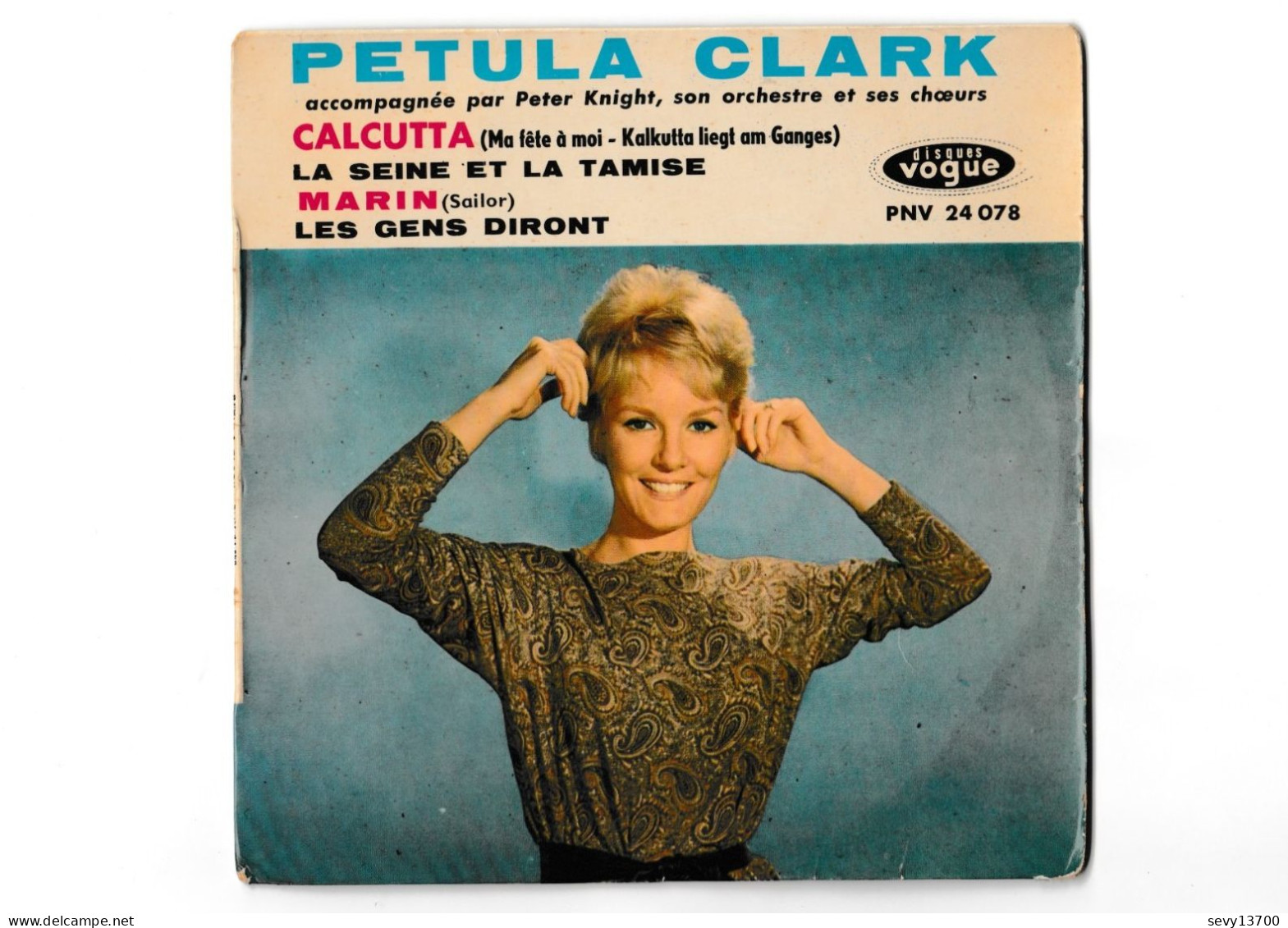 2 Vinyles 45 Tours Petula Clark - Il Faut Revenir, Calcutta, Marin Disques Vogue - Autres - Musique Française