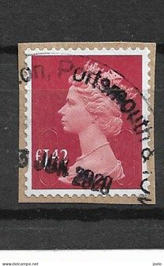 GB 2012 QE L L MACHIN DEFINITIVE £1.42 IRRIDESCENT SECURITY DEEP ROSE RED - Machins