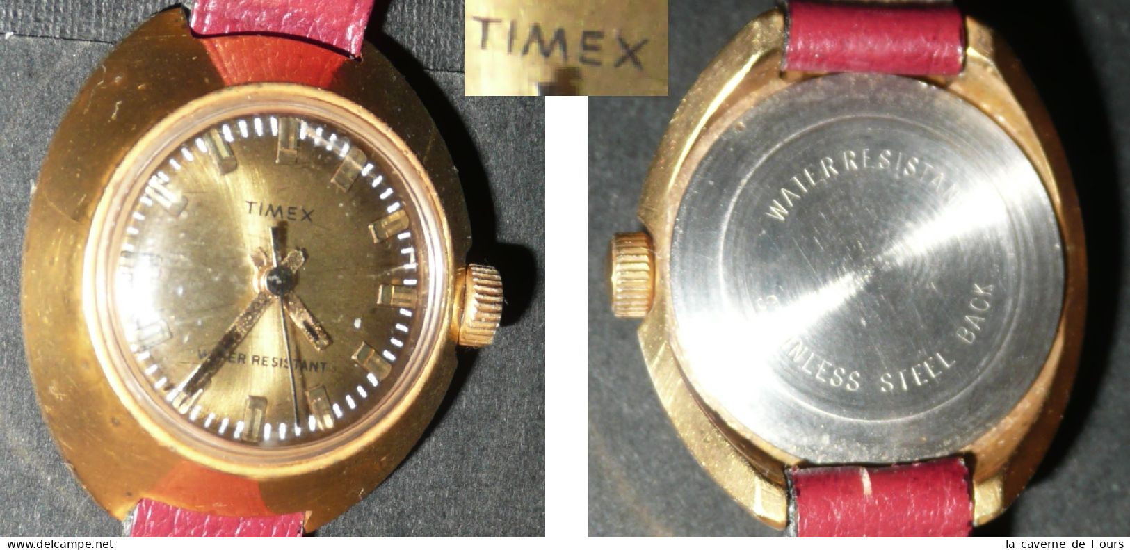 Rare Ancienne Montre Mécanique, TIMEX Water Resistant - Relojes Ancianos