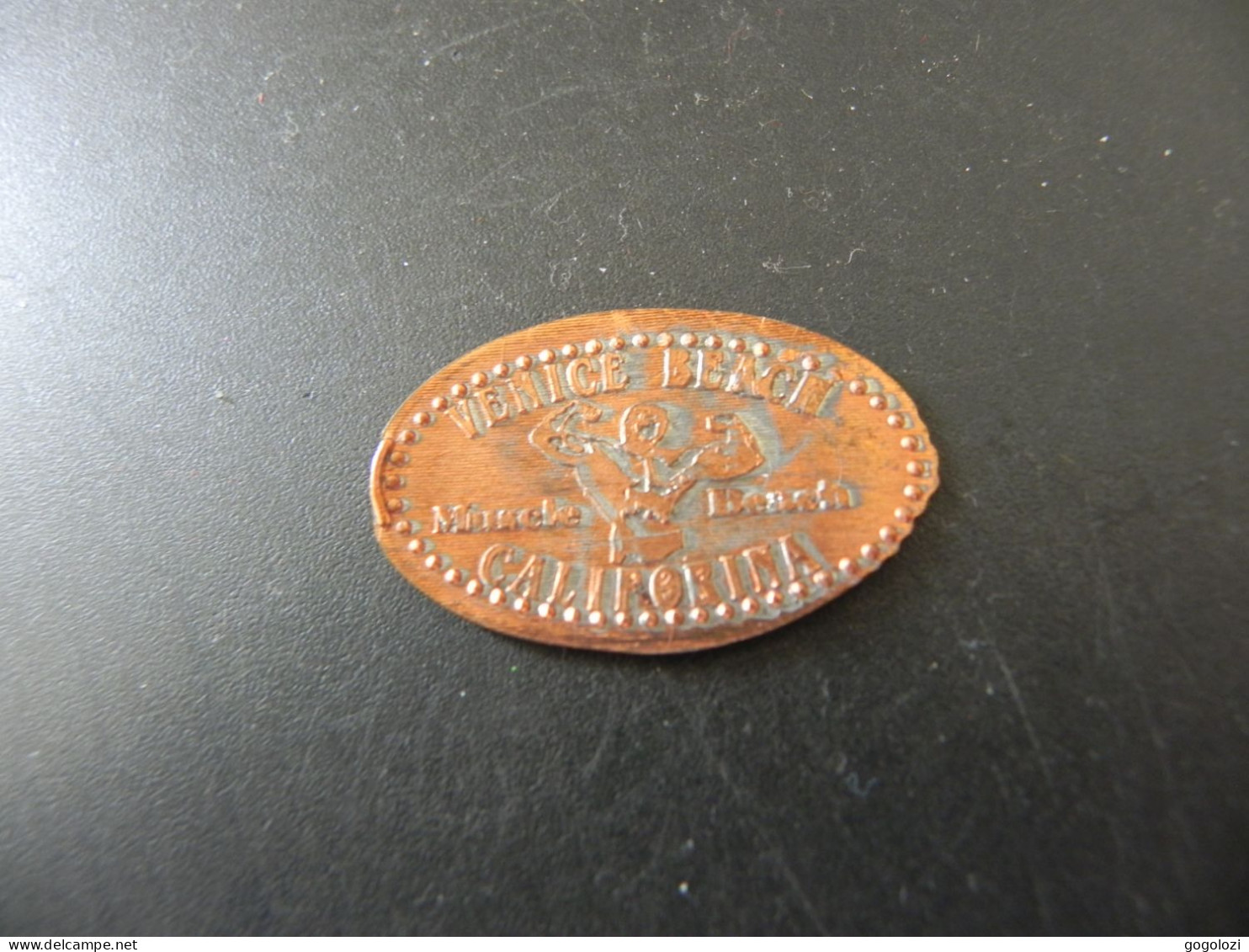 Jeton Token - Elongated Cent - USA - Venice Beach Muscle Beach California - Souvenir-Medaille (elongated Coins)