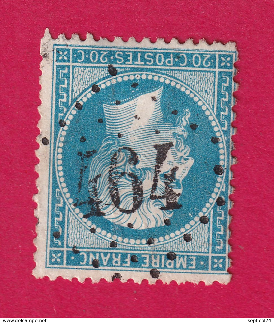 N°22 GC 464 BESSIERES HAUTE GARONNE COTE 90€ SUR BLEU BRIEFMARKEN STAMP FRANCE - 1862 Napoléon III