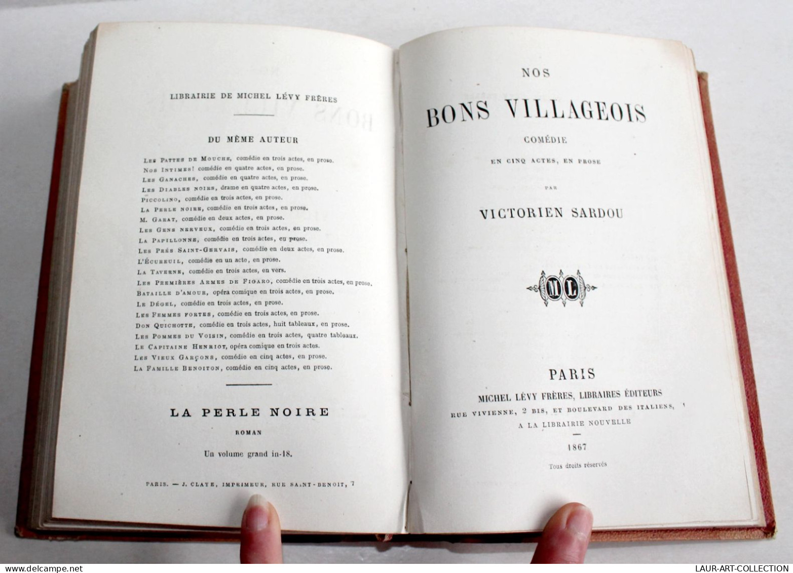 RARE THEATRE EO 3 EN 1 FAUX BONSHOMMES + FILS NATUREL + NOS BONS VILLAGEOIS 1856 / ANCIEN LIVRE XIXe SIECLE (2603.43) - Autori Francesi