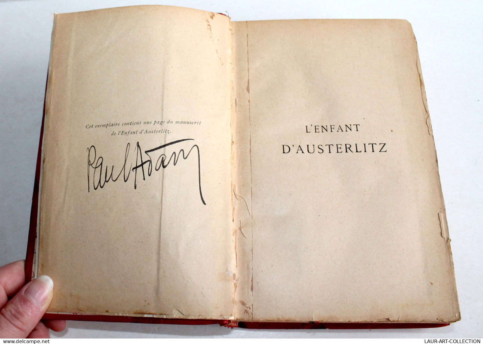 L'ENFANT D'AUSTERLITZ De ADAM 1902 N°233 MANUSCRIT ORIGINAL, SIGNÉ PAR L'AUTEUR! / ANCIEN LIVRE XIXe SIECLE (2603.44) - Libri Con Dedica