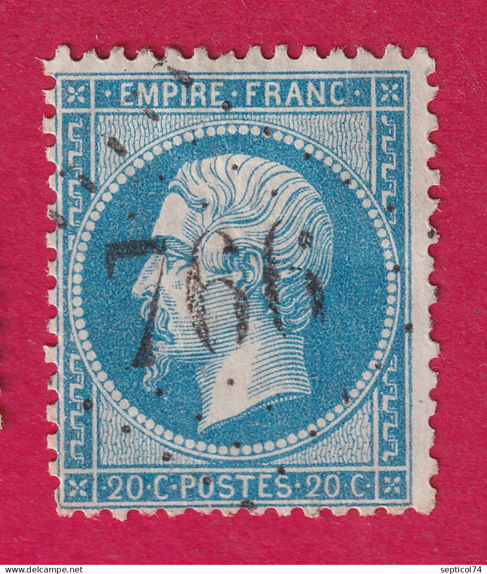 N°22 GC 766 CASTETS DES LANDES COTE 70€ SUR BLEU BRIEFMARKEN STAMP FRANCE - 1862 Napoléon III