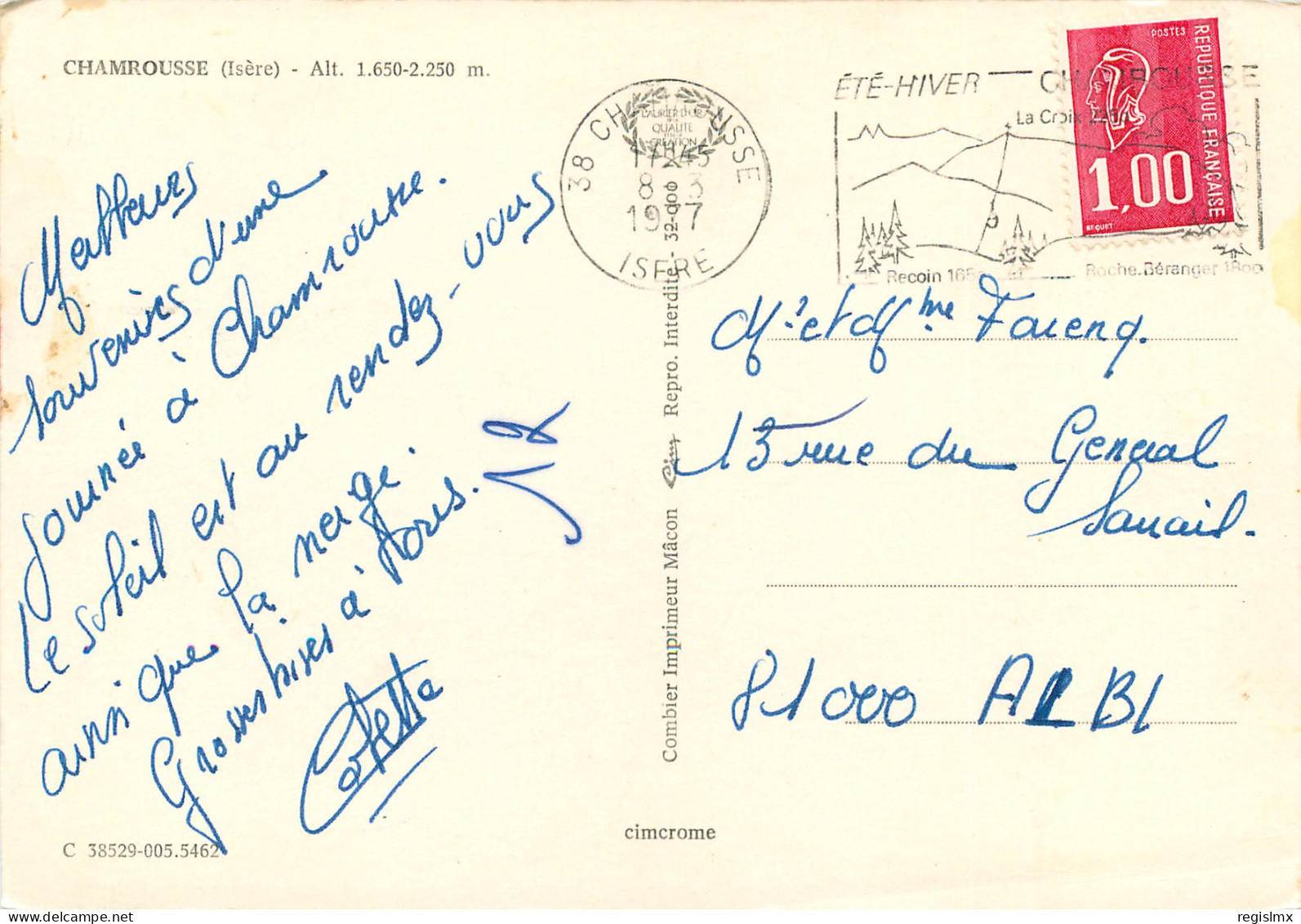 38-CHAMROUSSE-N°2001-C/0025 - Chamrousse