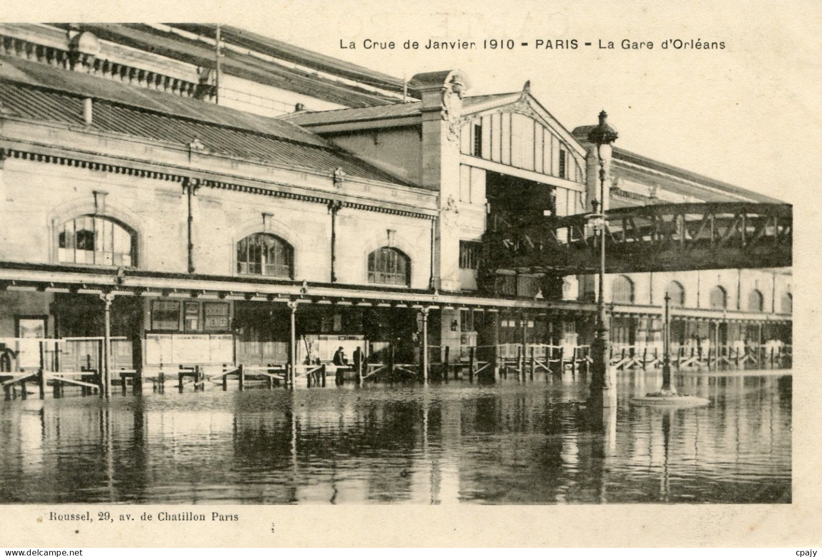 0337 - Crue De La Seine Innondation De 1910 La Gare D'Orleans (Austerlitz) - Distretto: 13