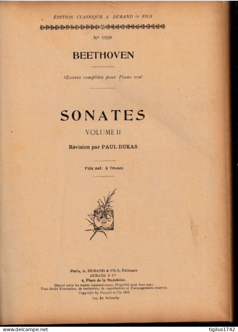 Beethoven. Sonates Vol 2. N°9328 - A-C