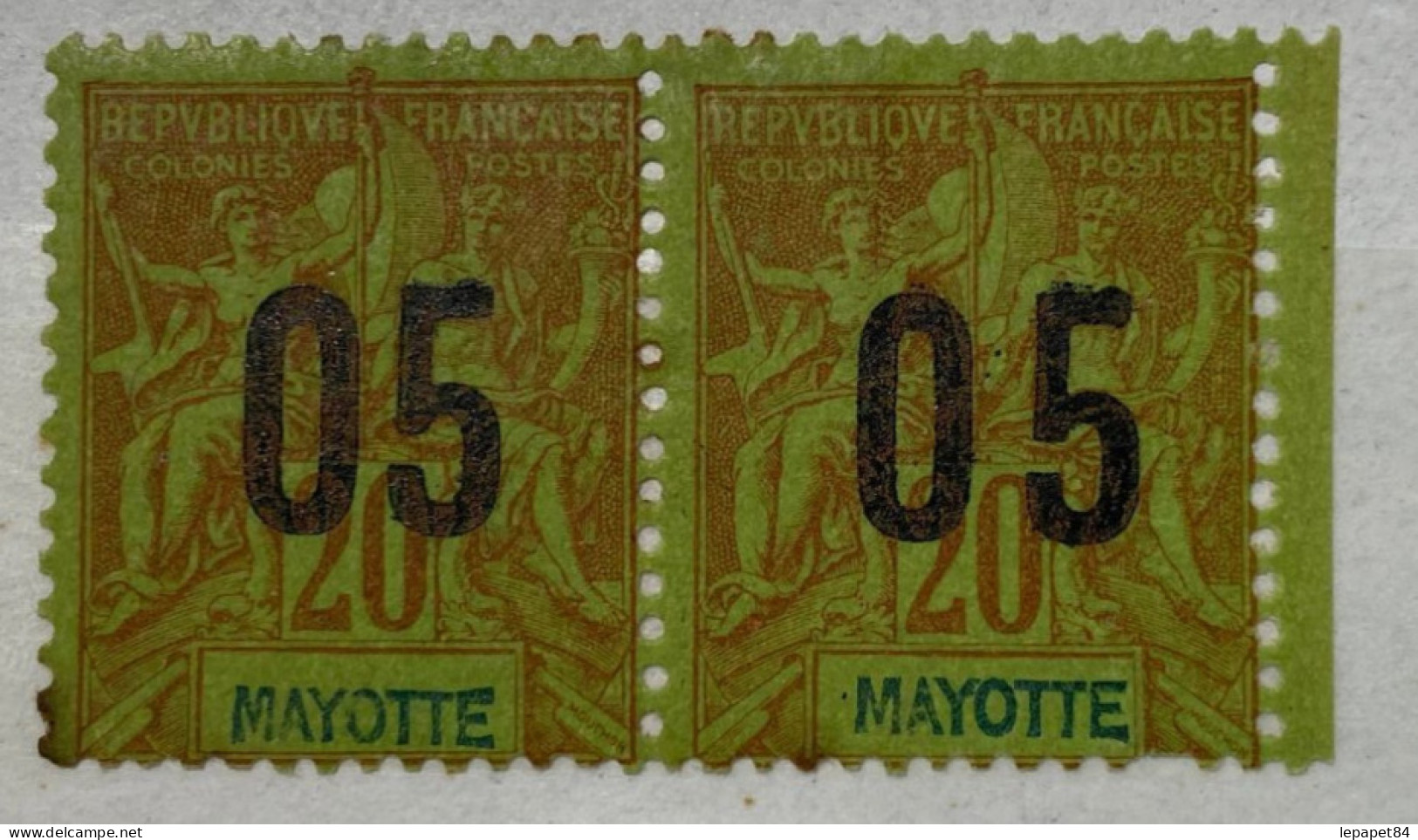 Mayotte YT N° 24Aa Tenant à Normal Neuf* - Unused Stamps