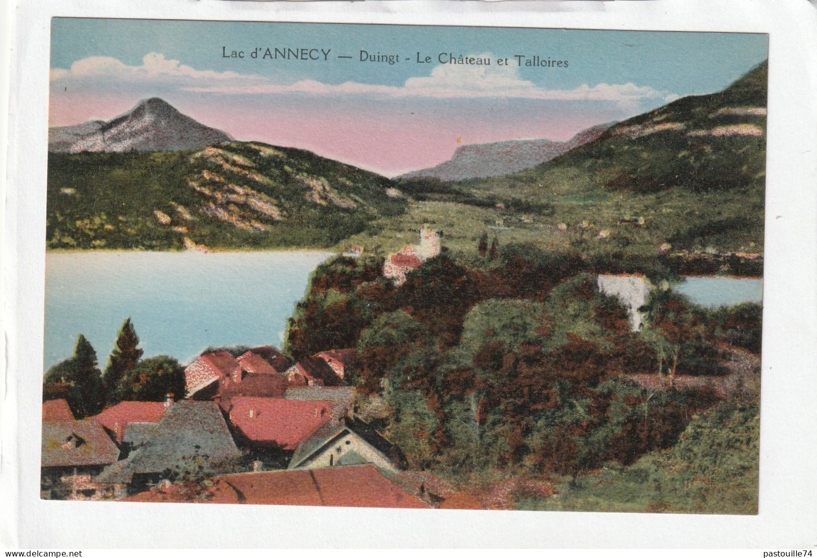 CPA :  14 X 9  -  Lac D'ANNECY  -  Duingt - Le Château Et Talloires - Duingt