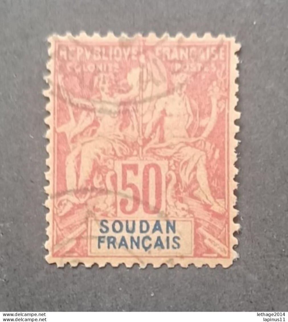 COLONIE FRANCE SOUDAN 1894 LEGENDE EN BLEU CAT YVERT N 13 - Usados