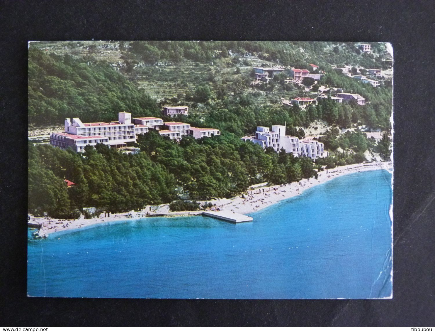 YOUGOSLAVIE YUGOSLAVIA JUGOSLAVIJA AVEC YT 1640 HVAR 9 FLAMME MUETTE BRELA - HOTEL BERULIA - Storia Postale