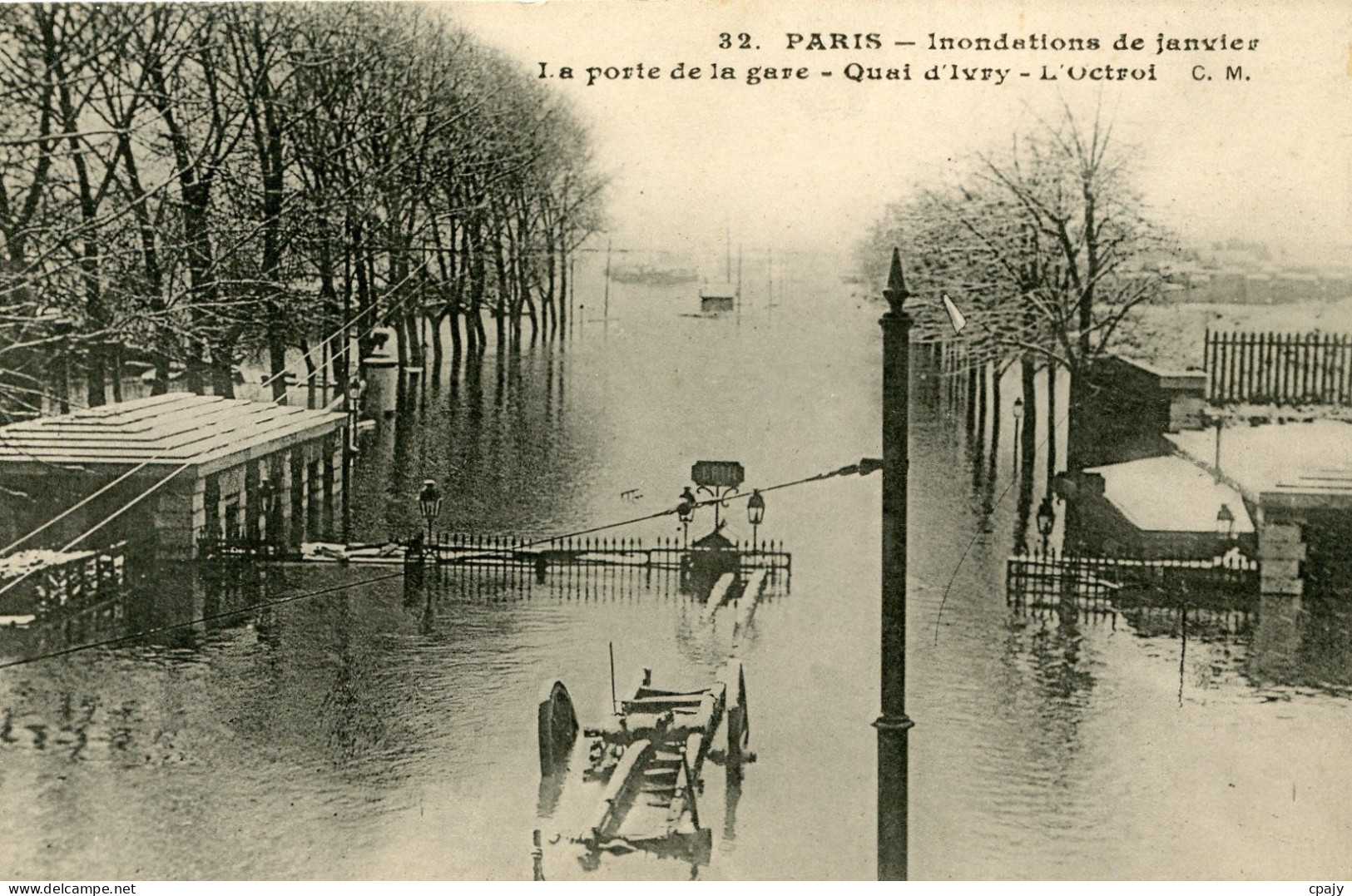 0358 - Crue De La Seine Innondation De 1910 La Porte De La Gare Quai D'Ivry L'Octroi - Distretto: 13