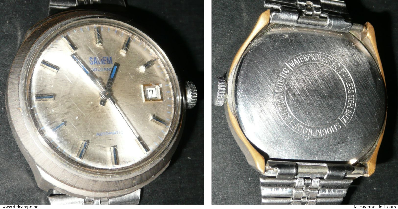 Ancienne Montre Automatique, SAVIEM Orléans, Bracelet Métal Dateur Automatic - Orologi Antichi