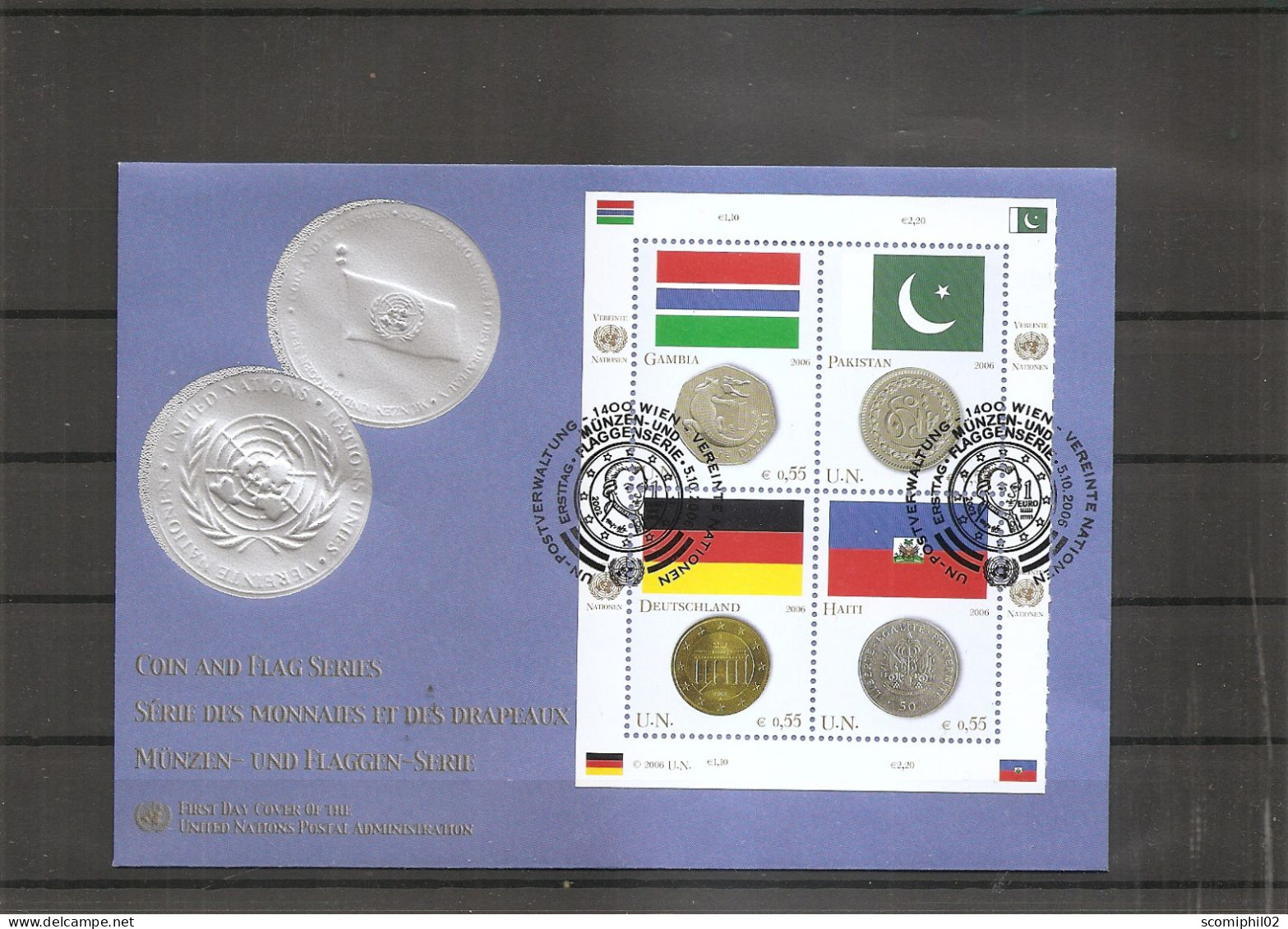 Monnaies - Drapeaux ( FDC Des Nations-Unies - Vienne De 2006 à Voir) - Coins