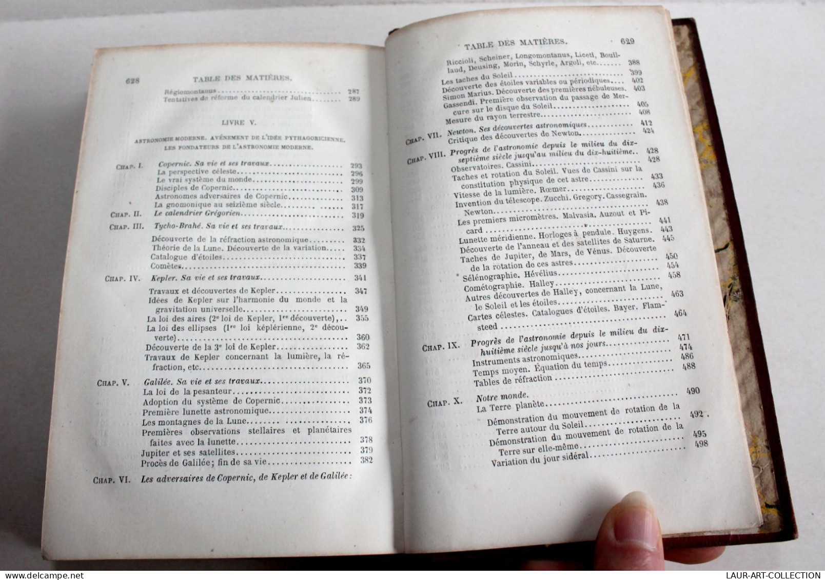 HISTOIRE DE L'ASTRONOMIE DEPUIS SES ORIGINES JUSQU'A NOS JOURS par HOEFER 1873 / ANCIEN LIVRE XIXe SIECLE (2603.49)
